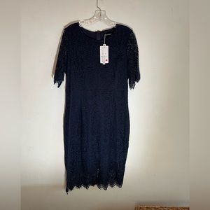 Lovely navy blue cocktail dress by Merokeety